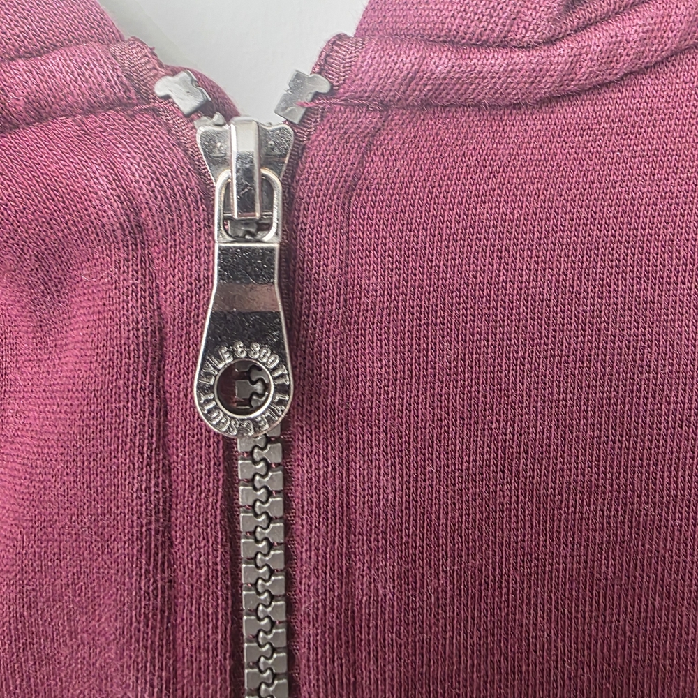 Lyle & Scott Junior Maroon Zip Hoodie Size 14/15 Years - Picture 4 of 9
